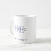 Rustic Custom City coördineert Latitude Longitude Koffiemok (Voorkant links)