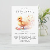 Rustic Custom Duck Baby shower Kaart (Staand voorkant)