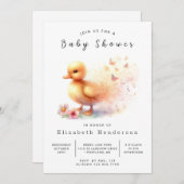 Rustic Custom Duck Baby shower Kaart (Voorkant / Achterkant)
