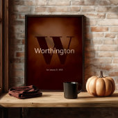 Rustic Custom Family Last Name Cowboy Decor Poster