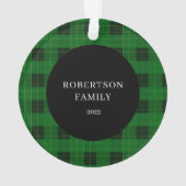 Rustic Custom Family Name Green Play Ornament (achterkant)