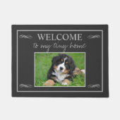 Rustic Custom foto welkom in mijn kleine huis Deurmat (Voorkant)