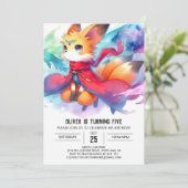 Rustic Custom Fox Verjaardag Kaart (Staand voorkant)