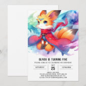 Rustic Custom Fox Verjaardag Kaart (Voorkant / Achterkant)