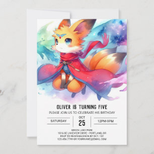 Rustic Custom Fox Verjaardag Kaart