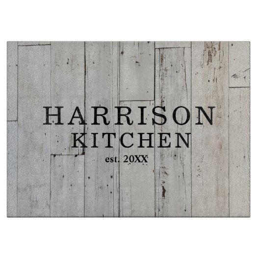 Rustic Custom Kitchen Name Snijplank (Voorkant)