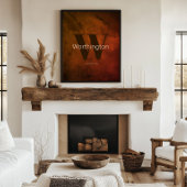 Rustic Custom Last Name Western Farmhouse Poster