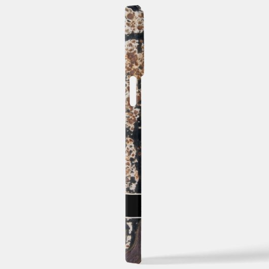 Rustic Custom Name Rusty Metal Texture iPhone Case iPhone Hoesje (Rechterkant)