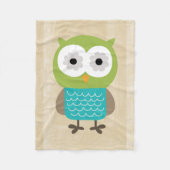 Rustic Custom Owl Fleece Deken (Voorkant)