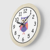 Rustic Custom Owl Grote Klok (Hoek)