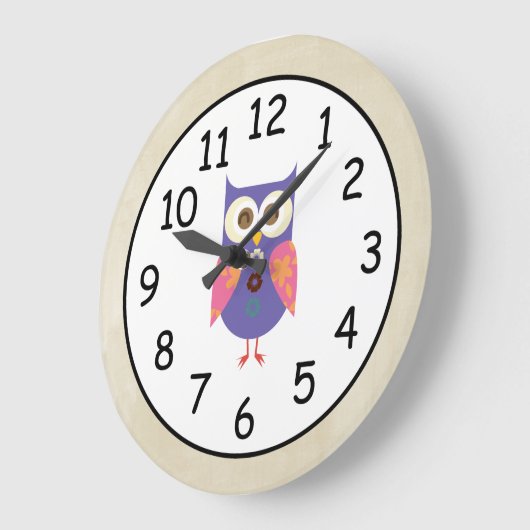 Rustic Custom Owl Grote Klok (Hoek)