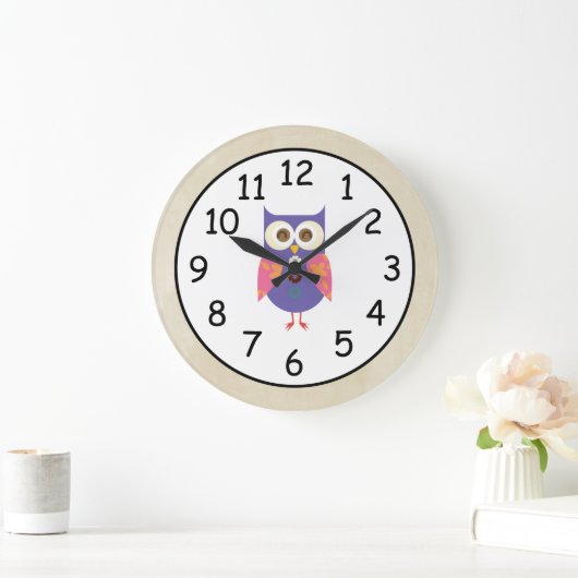 Rustic Custom Owl Grote Klok (Huis)