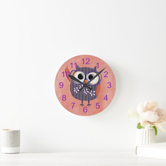 Rustic Custom Owl Ronde Klok (Huis)