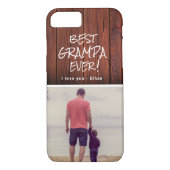 Rustic Custom Photo Best Grampa Grandfather Case-Mate iPhone Case (Achterkant)