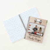 Rustic Custom Photo Family Name Monogram Cookbook Notitieboek (Binnen)