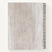 Rustic Custom Photo Family Name Monogram Cookbook Notitieboek (Achterkant)