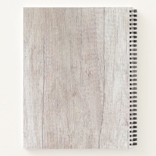 Rustic Custom Photo Family Name Monogram Cookbook Notitieboek (Achterkant)