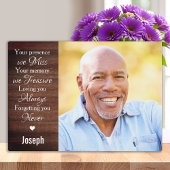 Rustic Custom Photo Herembrance Keepslag Memorial Fotoplaat
