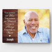 Rustic Custom Photo Herembrance Keepslag Memorial Fotoplaat (voorkant)