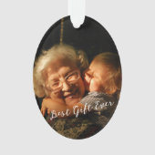Rustic Custom Photo New Grandma 1st Kerstmis Ornament (voorkant)