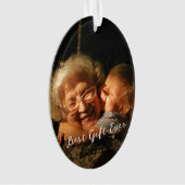 Rustic Custom Photo New Grandma 1st Kerstmis Ornament (voorkant)