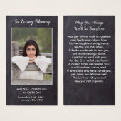 Rustic Custom Photo Sympathie Funeral Prayer Kaart (Voorkant /achterkant)