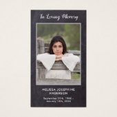 Rustic Custom Photo Sympathie Funeral Prayer Kaart (Voorkant)