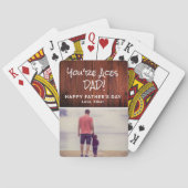 Rustic Custom Photo Vaderdag Pokerkaarten (Achterkant)