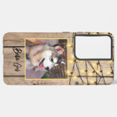Rustic Custom Square Photo Alaskan Malamute Puppy Samsung Galaxy Hoesje (Linkerkant)