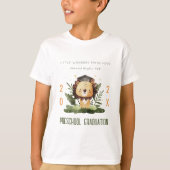 Rustic Cute Kinder Lion Foliage Preschool Afstuder T-shirt (Voorkant)