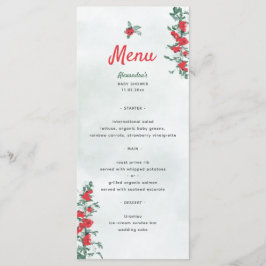 Rustic Cute Little Tomato Waterverf Baby shower Menu