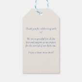 Rustic Cute Teddy Bear Thank You  Cadeaulabel (Achterkant)