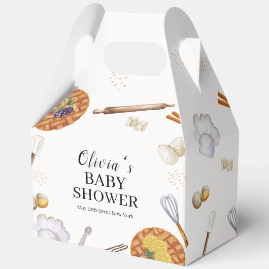 Rustic Cutie Baking Pie Baby shower Bedankdoosjes (Voorkant)