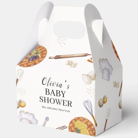 Rustic Cutie Baking Pie Baby shower Bedankdoosjes (Achterkant)