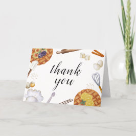 Rustic Cutie Baking Pie Baby shower Bedankkaart