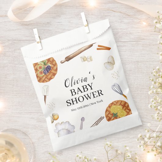 Rustic Cutie Baking Pie Baby shower Bedankzakje (Geknipt)