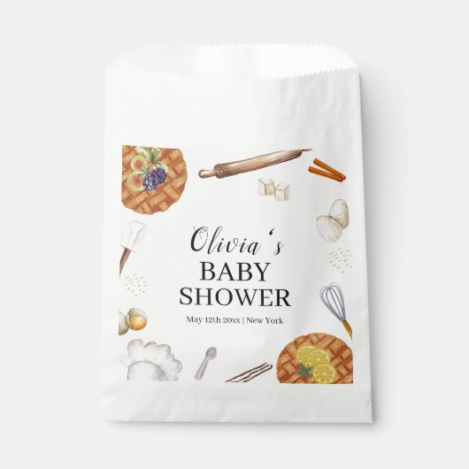 Rustic Cutie Baking Pie Baby shower Bedankzakje (Voorkant)