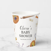 Rustic Cutie Baking Pie Baby shower Papieren Bekers (Achterkant)