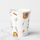 Rustic Cutie Baking Pie Baby shower Papieren Bekers (Rechts)