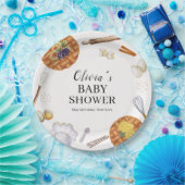 Rustic Cutie Baking Pie Baby shower Papieren Bordje (Feest)