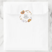 Rustic Cutie Baking Pie Baby shower Ronde Sticker (Tas)