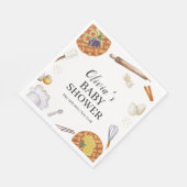 Rustic Cutie Baking Pie Baby shower Servet (Hoek)