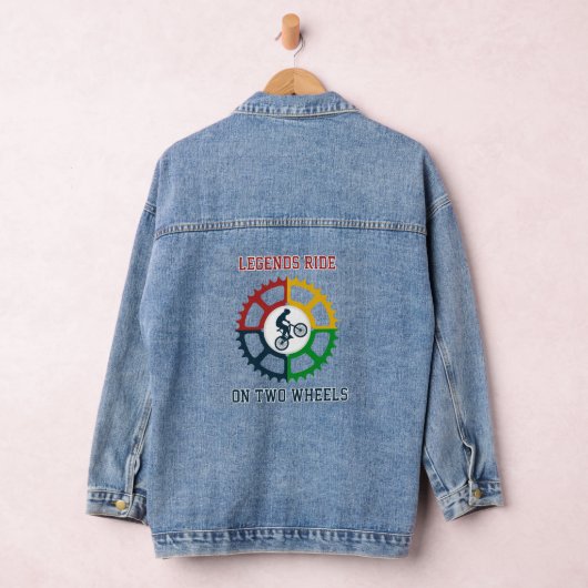 Rustic Cycling Graphic Denim Jacket (Hangar)
