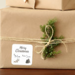 Rustic Dachshund Gift Label Kerstmis Doxie<br><div class="desc">wiener dog merry kerstcadeaulabel sticky</div>