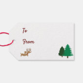 Rustic Dachshund Gift Label Kerstmis Doxie Cadeaulabel (Achterkant Horizontaal)