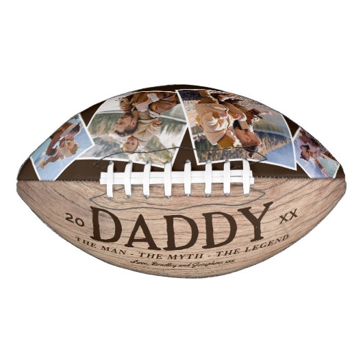 Rustic Dad Man Myth Legend Foto American Football (Voorkant)