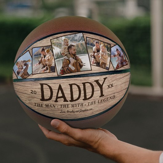 Rustic Dad Man Myth Legend Foto Basketbal