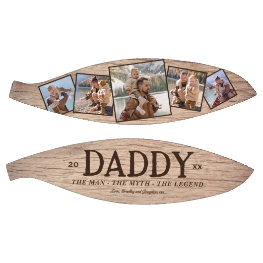 Rustic Dad Man Myth Legend Foto Basketbal (Panelen)