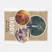 Rustic Dad we houden van je 3 Fotopriester Day Fleece Deken (Voorkant (Horizontaal))