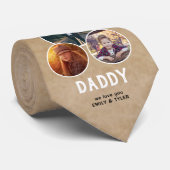 Rustic Dad we houden van je 3 Fotopriester Day Stropdas (Opgerold)